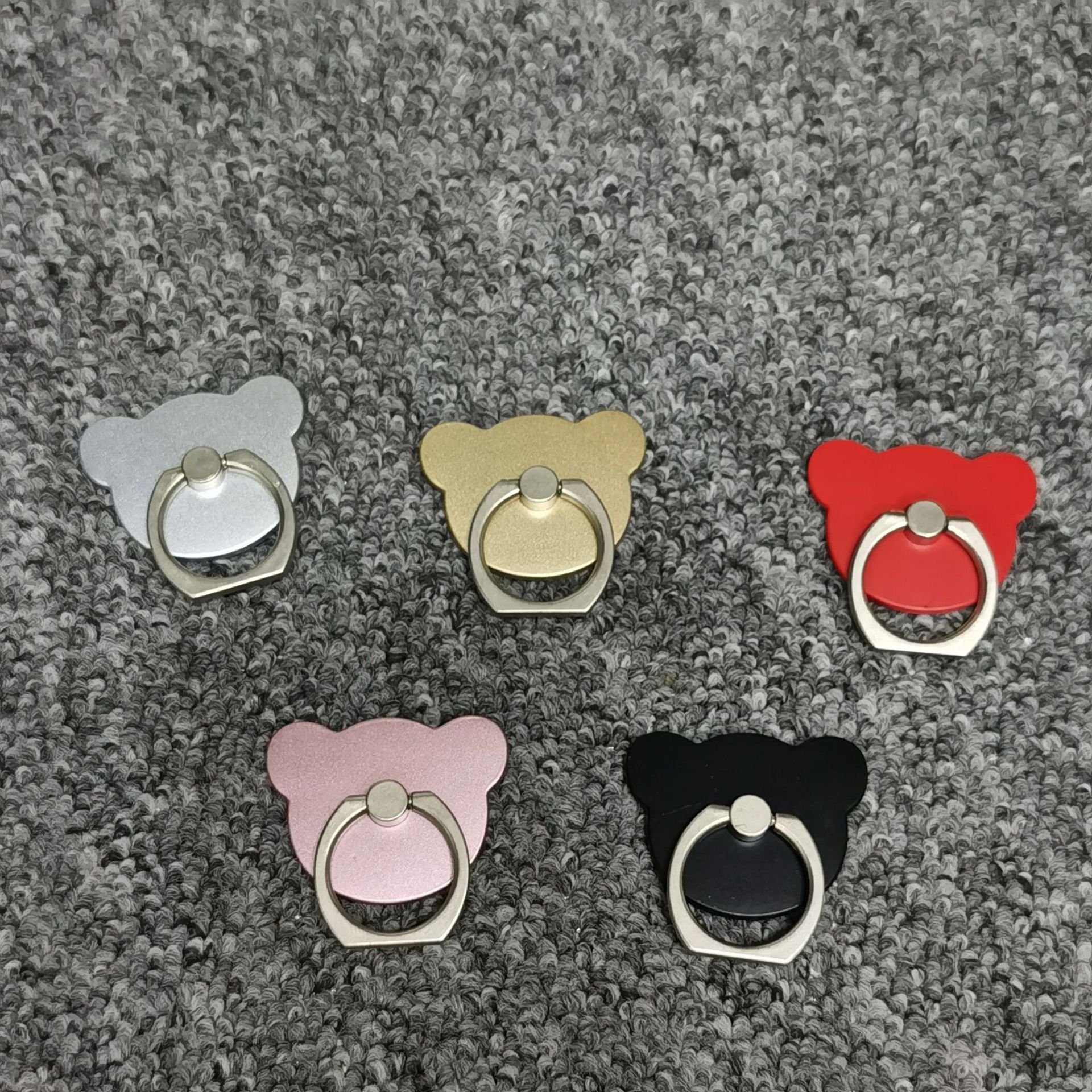 Anillo hebilla de fábrica al por mayor teléfono móvil soporte de anillo cuadrado soporte impresión perezoso teléfono móvil anillo de metal hebilla soporte