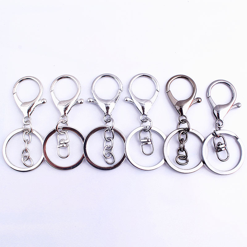 Directo de fábrica Nuevo llavero de metal DIY llavero de tres piezas de aleación de zinc broche de langosta accesorios de la joyería