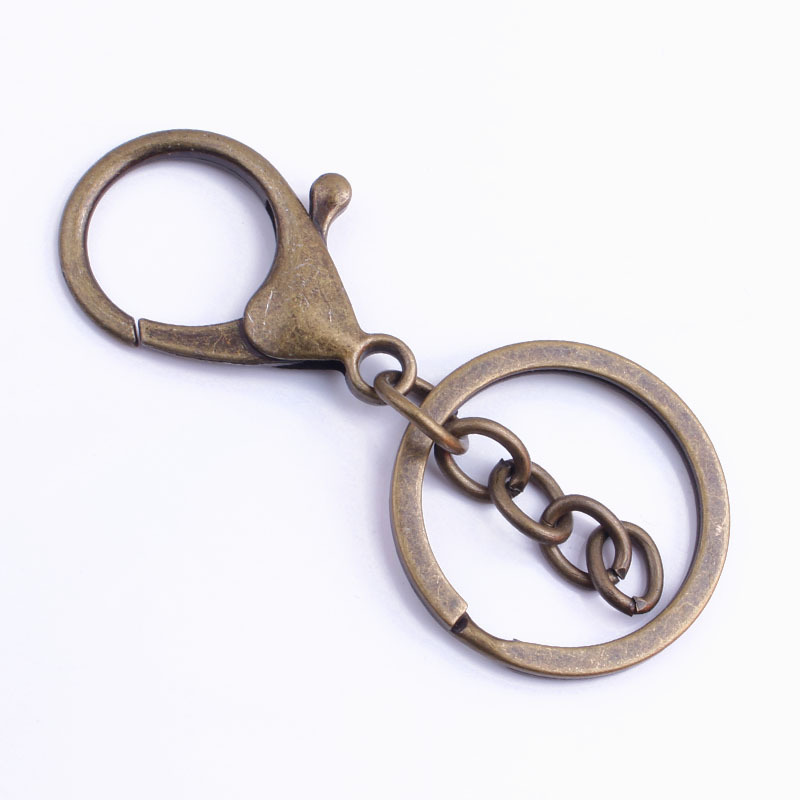 Directo de fábrica Nuevo llavero de metal DIY llavero de tres piezas de aleación de zinc broche de langosta accesorios de la joyería