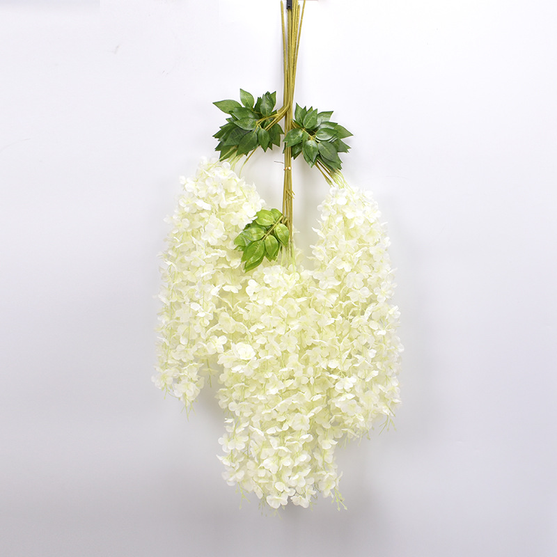Flores de glicinia blancas (12 unidades)