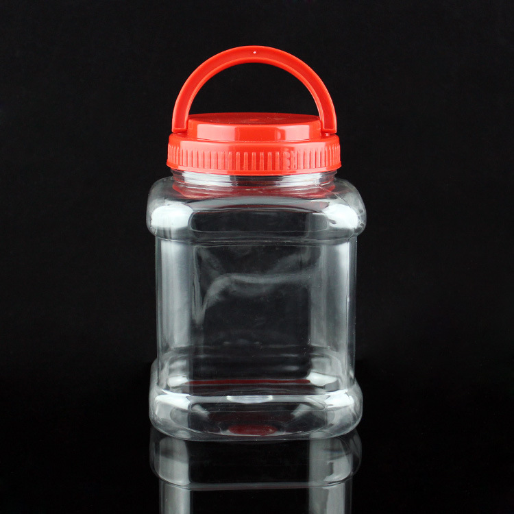 北京厂家 pet塑料瓶 异形塑料罐 杂粮罐 手提塑料罐 干果塑料罐