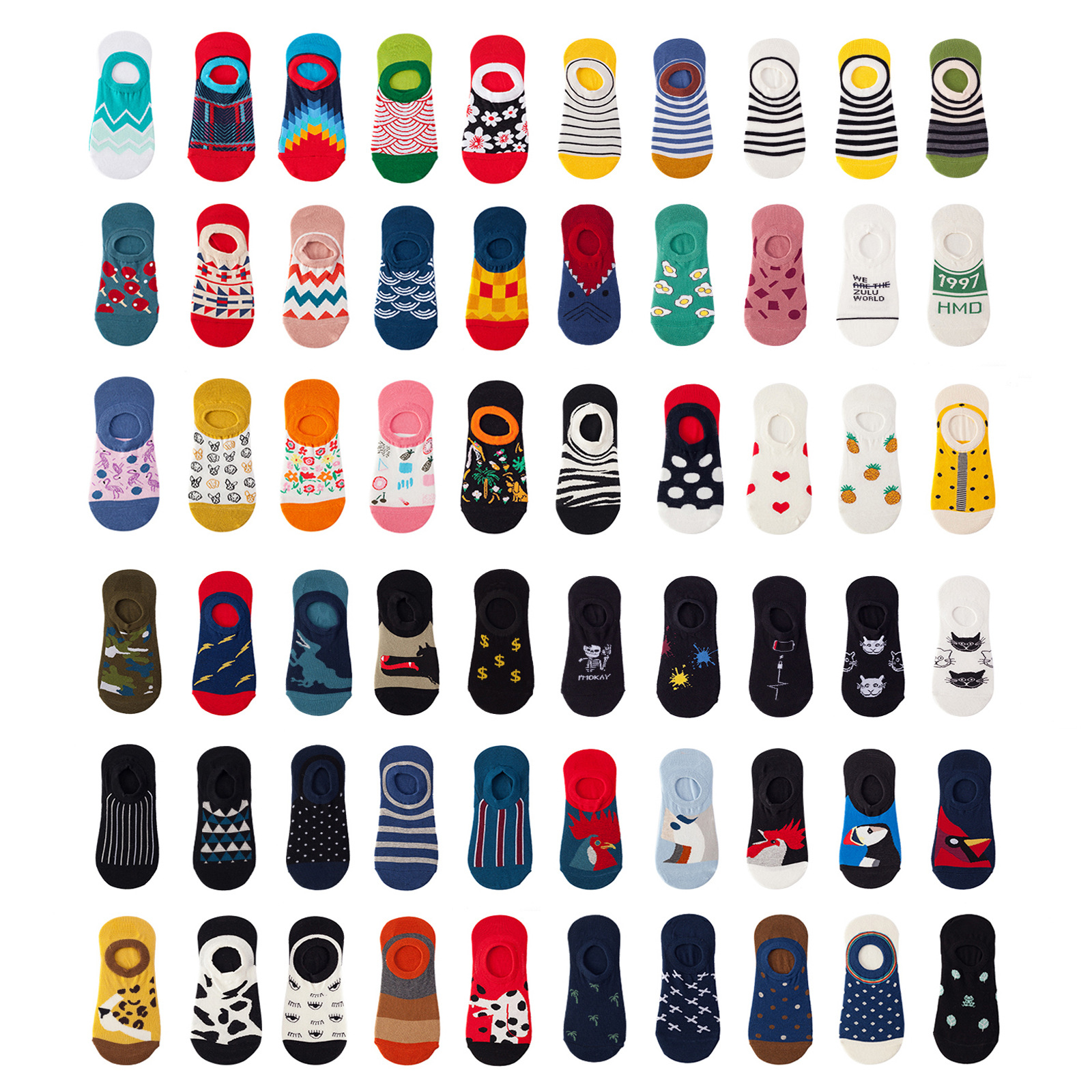 Boat Socks Women's Invisible Shallow Socks Summer Thin Amazon Trendy Brand Socks Silicone Anti-Slip Socks Trendy Socks