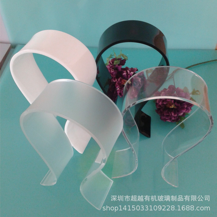 透明亚克力大耳机展示架头戴几字形耳机支架骨传导桌面促销展示台