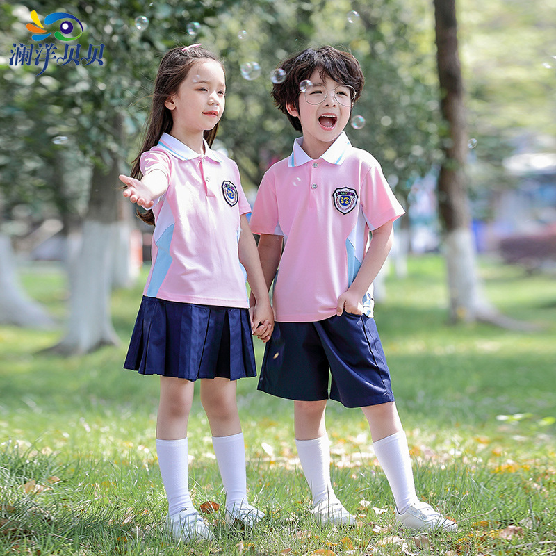 瀾洋貝貝兒童校服套裝小學生校服夏裝幼稚園幼兒園園服班服潮批發