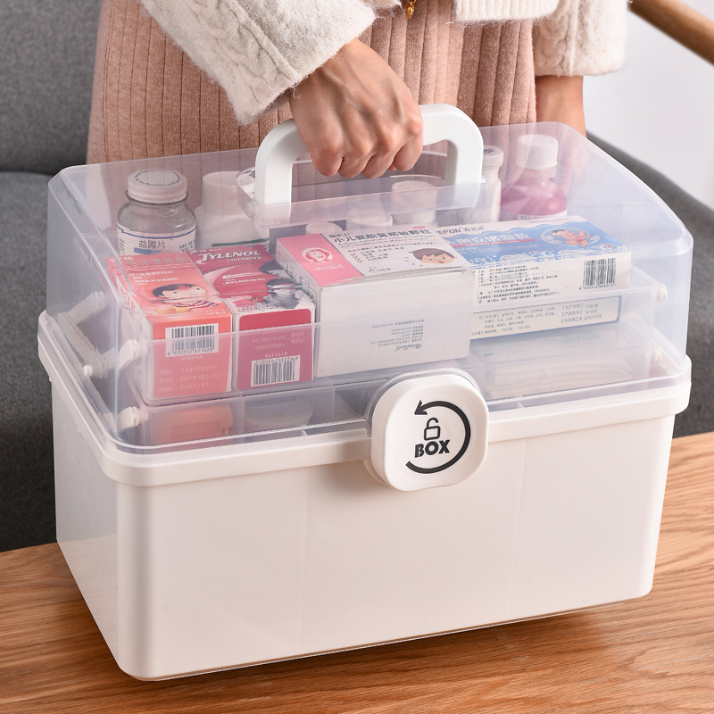 Medicine Box Household Medicine Storage Box Children's Medical Box Home Large Capacity Portable Medicine Box Drop Shipping