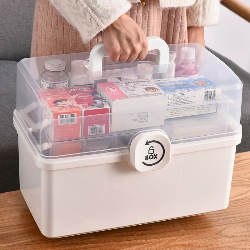 Ф pharmaceutical box household medicine storage box Children's medical box family installation large -capacity portable pharmaceutical box