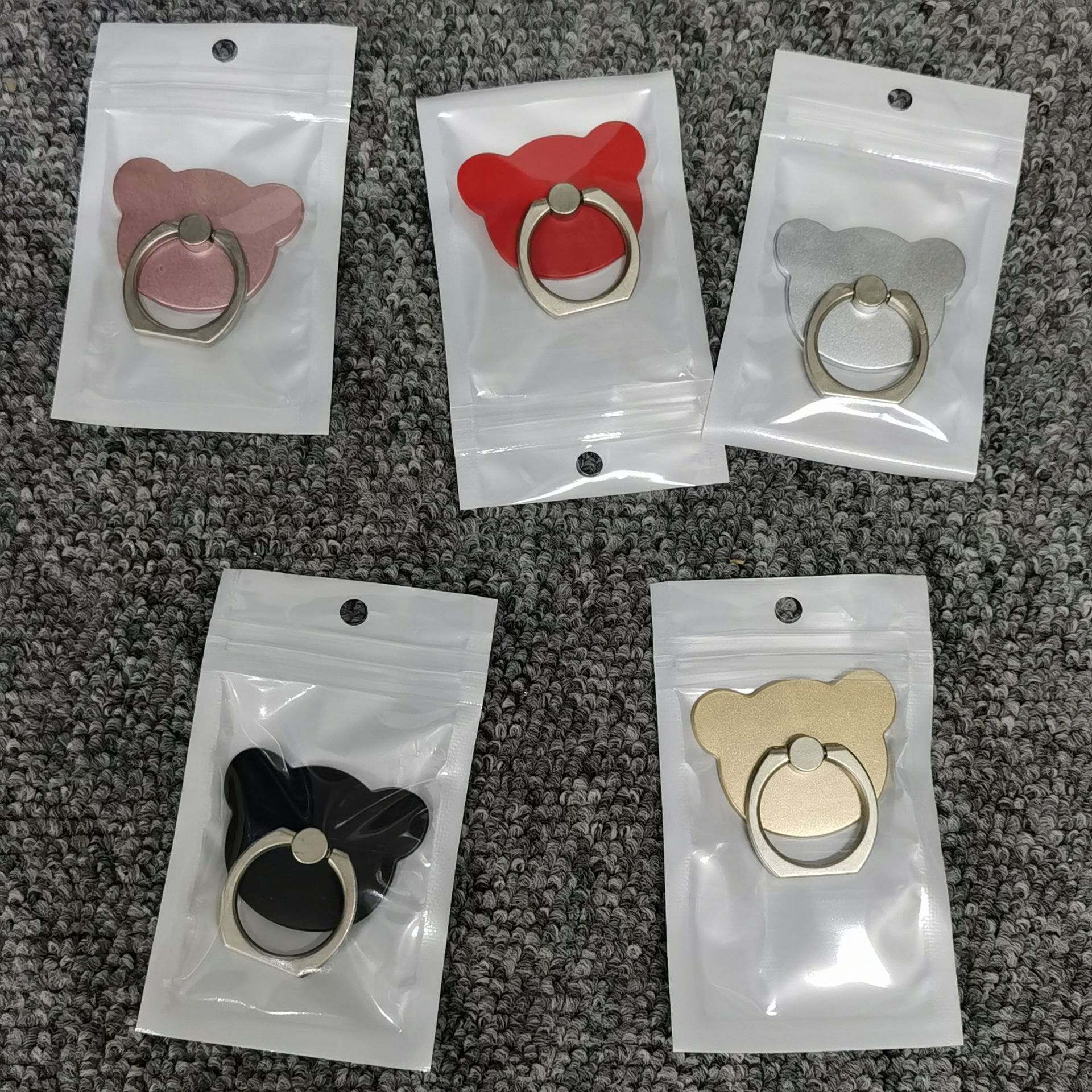 Anillo hebilla de fábrica al por mayor teléfono móvil soporte de anillo cuadrado soporte impresión perezoso teléfono móvil anillo de metal hebilla soporte