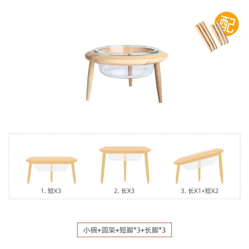 Nórdico creativo hogar vajilla de cristal tazón de fideos fruta postre ensalada tazón fruta seca tazón de aperitivo Pet Bowl gato y perro tazón