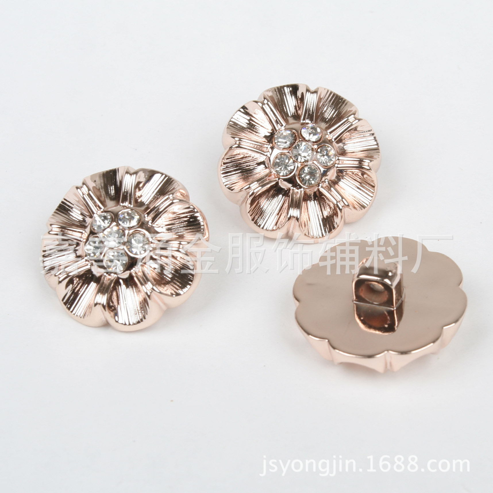 厂家供应 服装辅料钮扣 塑料纽扣36L有脚扣纽扣大衣服饰镶钻扣