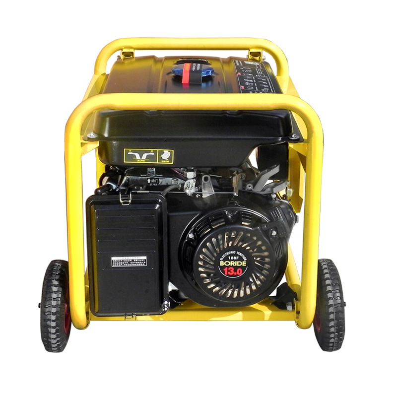 Dongming 5kw single phase 220V small electric start mobile gasoline generator set BR6500E