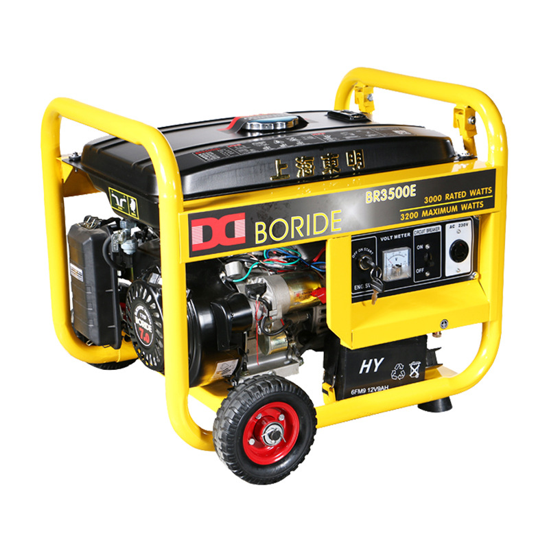 东明小型3kw单相户外电启动移动便携汽油发电机 BR3500E