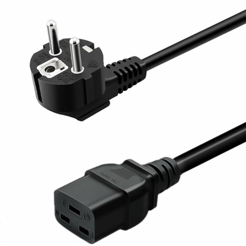 厂家直销欧规品字尾电源线C14C13/C19欧洲插头电源线欧式插头线