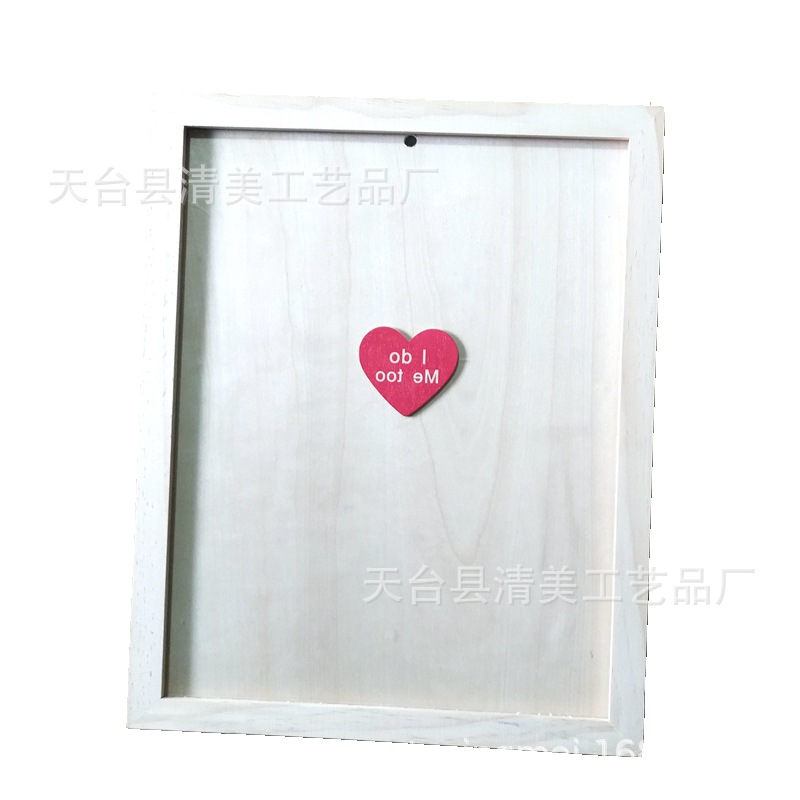 Registro de boda de troncos amor/regalo creativo/evento de cumpleaños registro corazón de melocotón marco de fotos de madera DIY