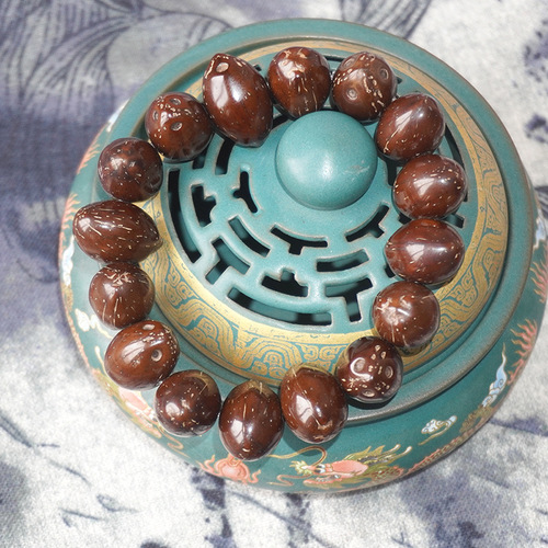 Handmade Aesthetic Spun Golden Rat Bead Bracelet with High Polished Natural Seeds, Exquisite Craftsmanship, Perfect for Collection and Play