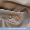 Fashionable silver needle, universal retro earrings from pearl with tassels, silver 925 sample, wholesale