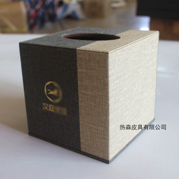 Фабрика гостиницы коробка ткани гостевая комната КТВ отель кожа использовать коробку ткани Ресторан коробка ткани изготовленный на заказ Логос