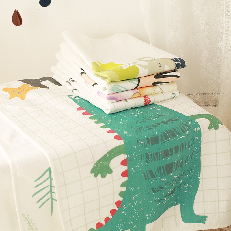 Baby Waterproof Diaper Pad Washable Single Flower Digital Printing Diaper Pad Menstrual Aunt Pad Wholesale