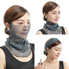 Thin scarf, veil, demi-season medical mask, sun protection, with neck protection