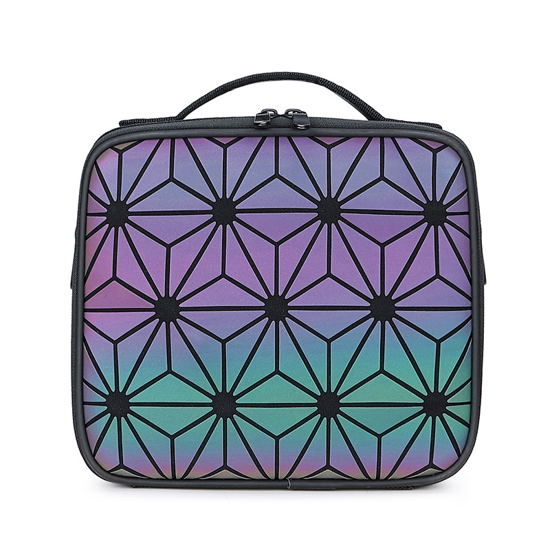 2024 Ny Phantom Night Glow Geometry Mode Vattentät High end kosmetisk förvaringshandväska Makeup Box_voghion.com
