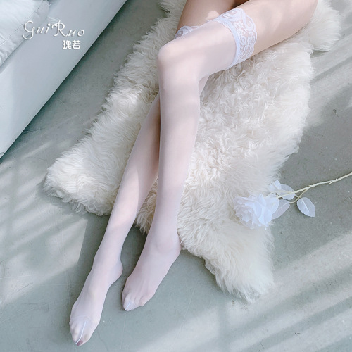 Gorgeous and sexy women's underwear, wide lace, tempting stockings, cute and sexy legs, long and high stockings W5#