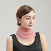 Thin scarf, veil, demi-season medical mask, sun protection, with neck protection