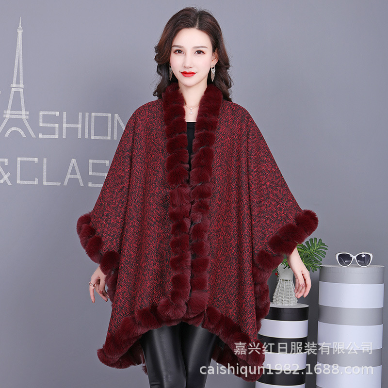 Venta al por mayor ropa de mujer invierno nuevo estilo piel de imitación mujer comercio exterior europeo y americano Jiaxing chal bufanda exterior imitación invierno piel de conejo rex