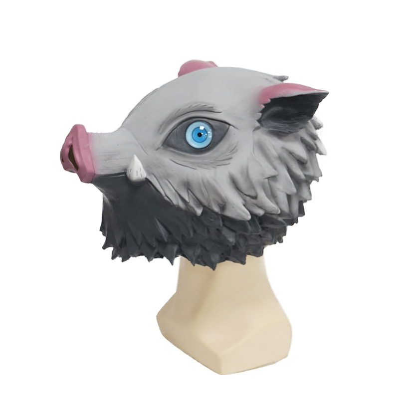 Boca Ping Yi Zhi Zhu cabeza de cerdo máscara Halloween japonés anime rendimiento Cosplay fantasma hoja máscara cabeza cubierta