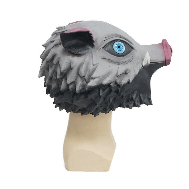 Boca Ping Yi Zhi Zhu cabeza de cerdo máscara Halloween japonés anime rendimiento Cosplay fantasma hoja máscara cabeza cubierta