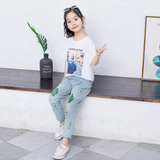 Осенние джинсы, светлые штаны для мальчиков, детская одежда, в корейском стиле, в западном стиле