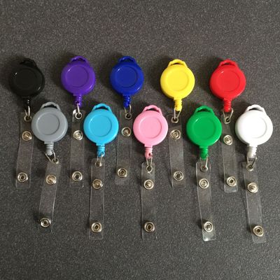 廠家批發易拉扣胸牌證件卡套扣1.0挂繩易拉得工作牌多色伸縮扣