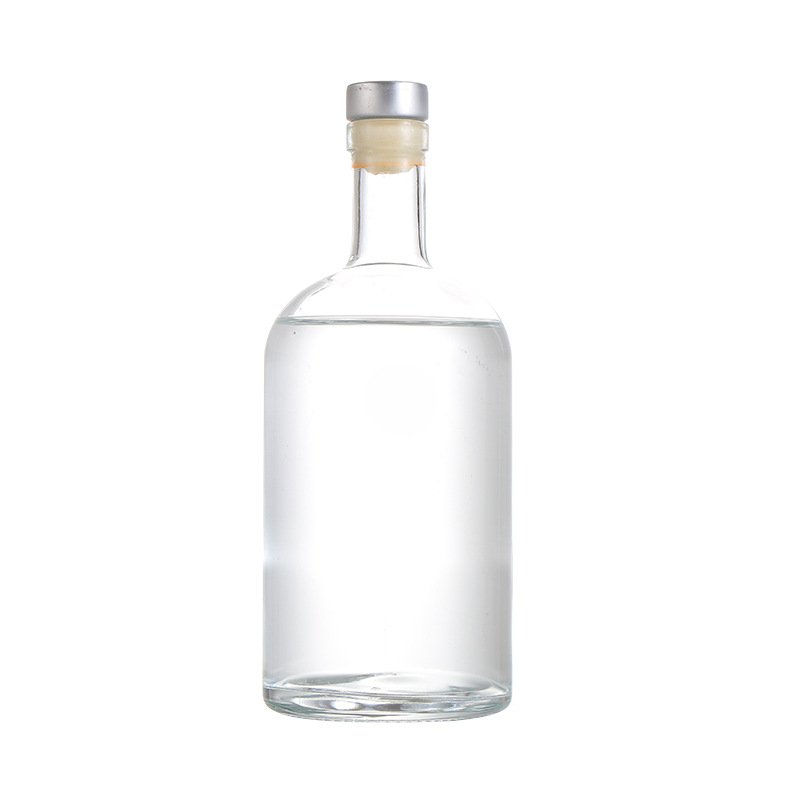Botella de vino vodka botella vacía botella de vino de hielo esmerilado una botella de vino de vidrio Jin boca de seda botella de vino de fruta transparente al por mayor