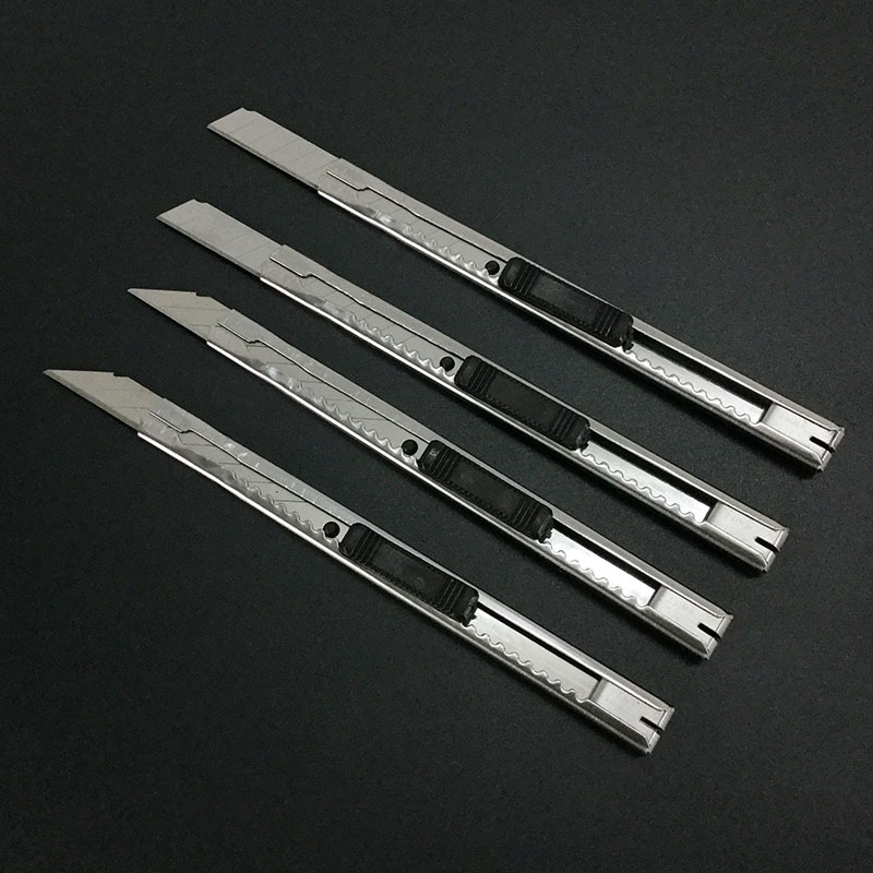 小号便携美工刀不锈钢高达模型diy工具刀金属办公文具手工裁纸刀