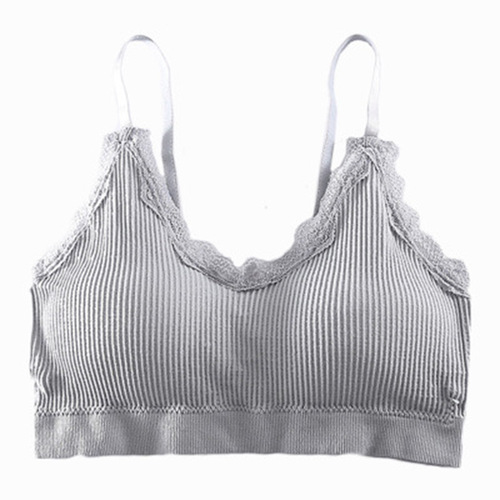 New Summer Girl Bear First Generation Lace Backless Bra Seamless One-Piece Halter Bra Nipple Cover