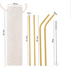 Metal handheld straw stainless steel, set, ecological milk tea, wholesale