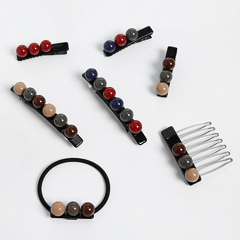 Korean Style Hair Clip Adult Women's Top Clip All-Match Elegant Beans Spring Clip Pony Tail Horizontal Clip Hairpin Comb Simple Headwear