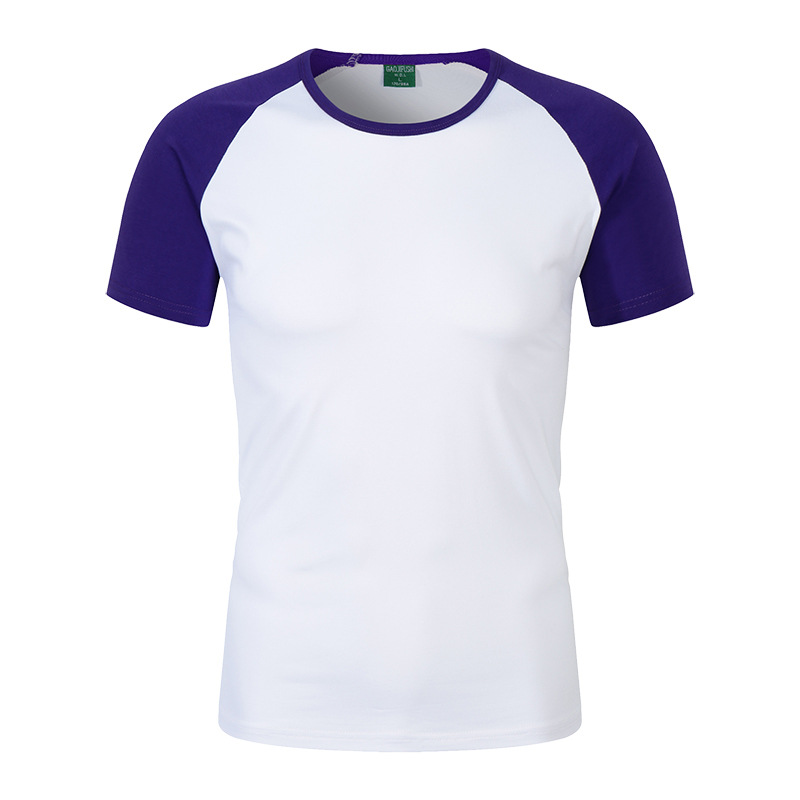 Modal camiseta DIY impresión grupo Clase uniforme color matching manga raglán cuello redondo publicidad cultural camisa LOGO ropa fábrica
