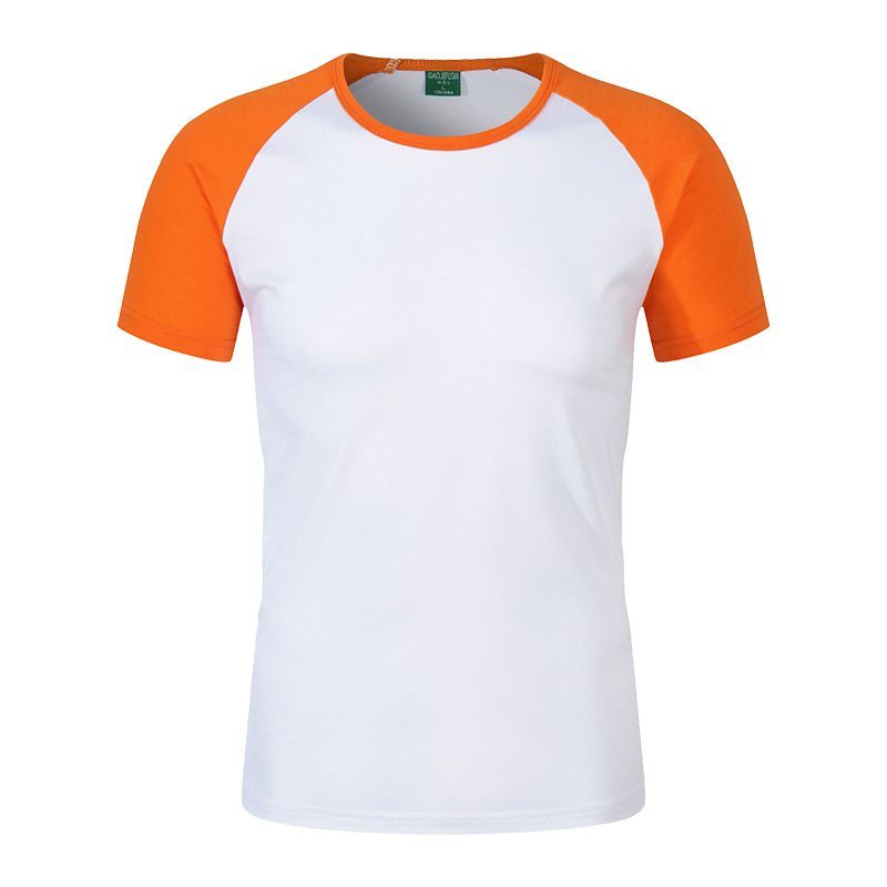 Modal camiseta DIY impresión grupo Clase uniforme color matching manga raglán cuello redondo publicidad cultural camisa LOGO ropa fábrica