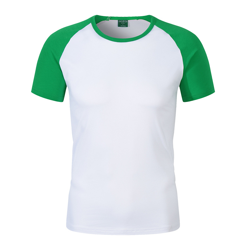 Modal camiseta DIY impresión grupo Clase uniforme color matching manga raglán cuello redondo publicidad cultural camisa LOGO ropa fábrica