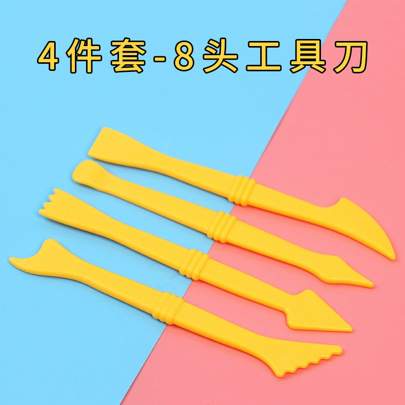 Фабрика оптовая продажа пластилинового цвета Модернизированная версия Профессиональный ручной сверхлегкий глиняной пластик нож с 8 головками специальный инструментальный нож