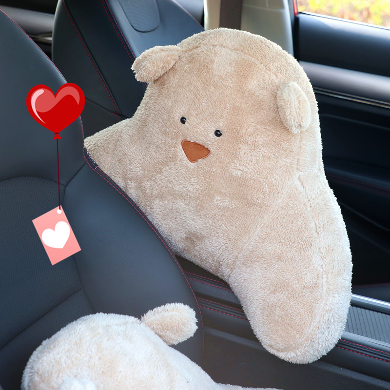 (2개) 자동차 쿠션 허리 쿠션 허리 베개 자동차 귀여운 뒤 쿠션 운전석 운전 편안한 자동차 쿠션 허리 보호 허리