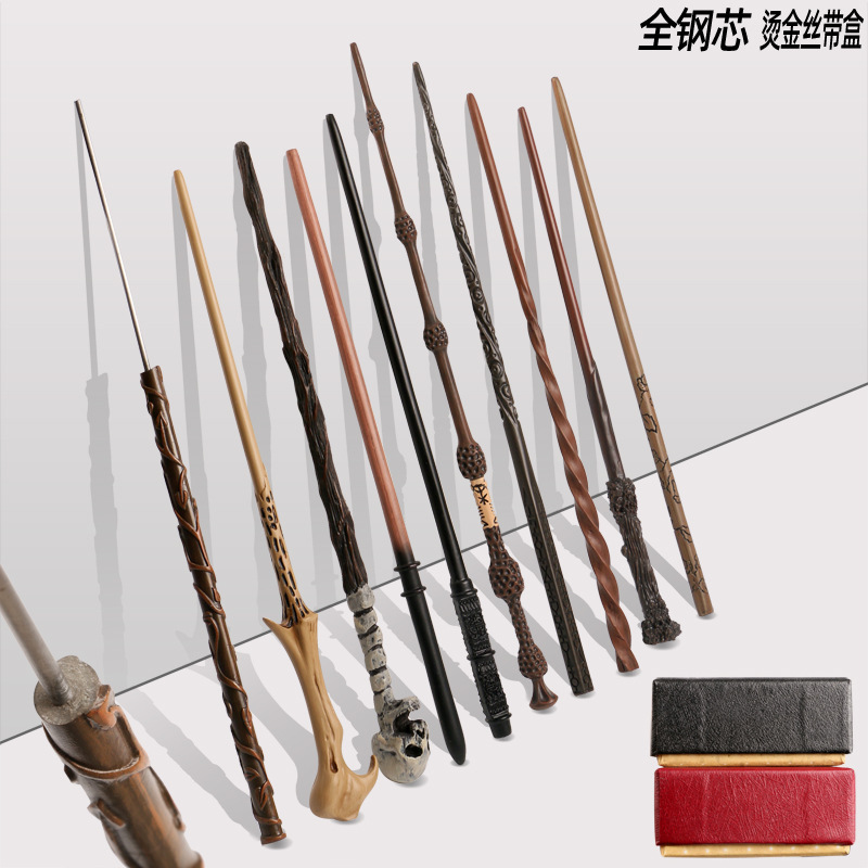 Wholesale novelty toy magic wand metal core magic wand script killing props Christmas gift box 1-36 hot stamping box