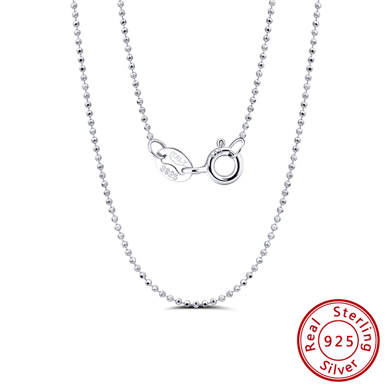 Collar exclusivo transfronterizo fábrica al por mayor de Plata de Ley 925 cadena llana cadena cubana cadena de giro del coche DIY colgante-cadena libre