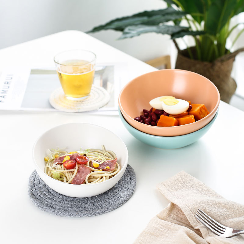 Nórdico creativo hogar vajilla de cerámica fruta postre ensalada tazón de fruta seca tazón de merienda tazón de mascota gato tazón perro tazón