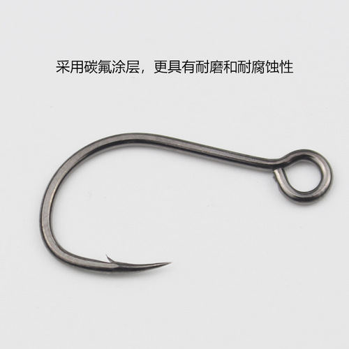 Big eye hook lure hook tube attached fish hook mandarin fish cocked mouth bass horse mouth white strip hook sequin hook with hole hard bait hook