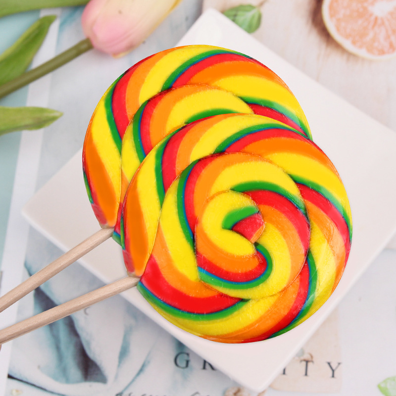 Golden rice 50g colorful wave candy kung fu candy fruit flavor lollipop children's casual snacks wholesale