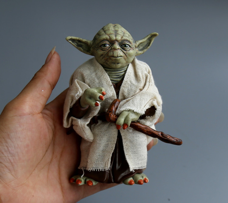 Thieves Fun Star Wars Yoda Master Hand-made Yoda Baby Real Clothes Movable Figure Doll Toy Ornaments Hand-made