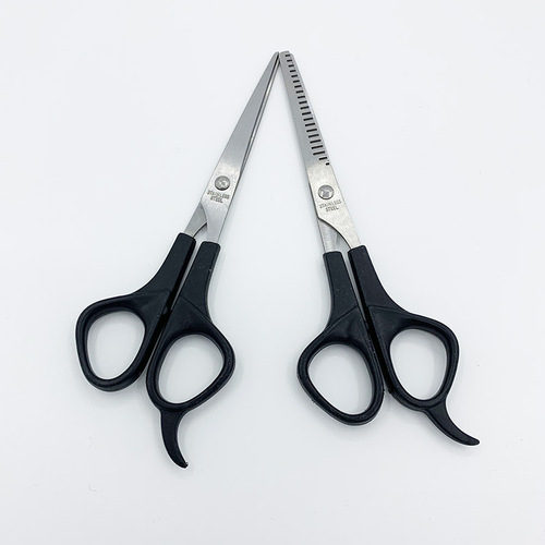 Hair Cutting Shears + Tooth Shears Combined Haircutting Scissors, Styling Scissors, Children's Eyebrow Scissors, Thinning Scissors Set, Cross-border