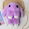 Cute plush rabbit on chain, chain, shoulder bag