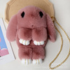 Cute plush rabbit on chain, chain, shoulder bag