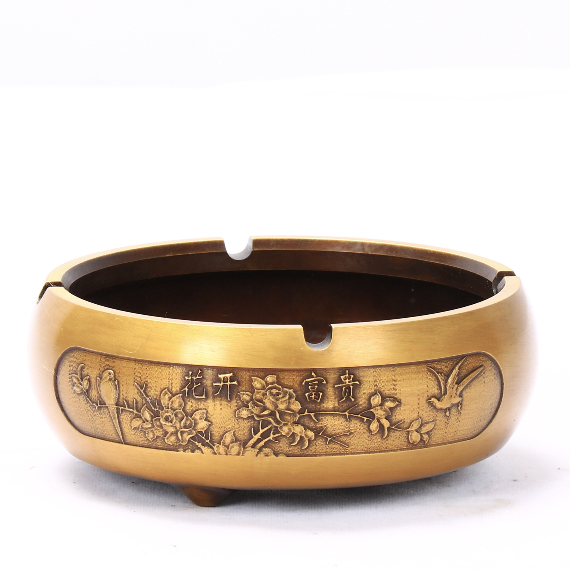 直供仿古烟灰缸 铜烟缸 浮雕香炉铜工艺品家居办公装饰品创意礼品